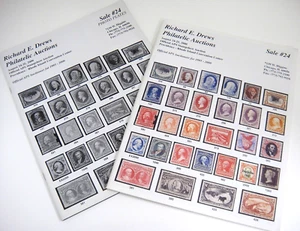 Catálogo de subasta de estampillas Richard Drews colombianos panamericanos centros invertidos - Imagen 1 de 6