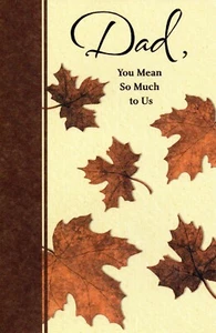Loving BIRTHDAY Card FOR DAD FROM MULTIPLE, Fall Leaves — American Greetings + ✉ - Picture 1 of 5