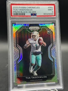 2020 Panini Chronicles Prizm Black Tua Tagovailoa Rookie Silver PSA 9 - Picture 1 of 2