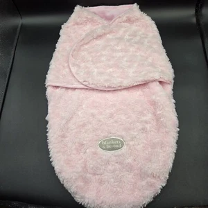 Blankets and Beyond Pink Minky Rose Swirl Swaddler Swaddle Sack Blanket - Picture 1 of 11