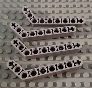 LEGO Lot of 4 Light Bluish Gray 1x9 Bent Thick Technic Mindstorms Liftarms - Picture 1 of 1