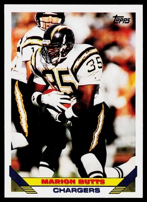 Marion Butts, 1993 Topps, #196, San Diego Chargers, - Image 1 of 2