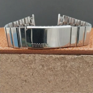 70er Jahre Vintage Timex Edelstahl 19mm NOS unbenutzt klassisches Uhrenarmband - Bild 1 von 9