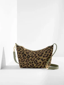 Leopard Suede Convertible Crossbody Bag at talbots, NWT $179, color BURNT OLIVE - Picture 1 of 5