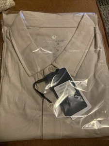 Vancamel Dynaflex Herren Button Down Golf Polo Neu mit Etikett Gr. XL Hellbeige Kurzarm - Bild 1 von 2