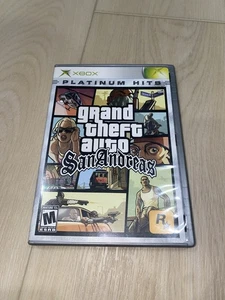 Grand Theft Auto San Andreas Xbox Platinum Hits Complete CIB with Map Poster - Picture 1 of 6