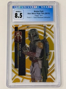 2015 Topps Star Wars High Tek GOLD Rainbow CGC 8.5 33/50 BOBA FETT - Picture 1 of 3