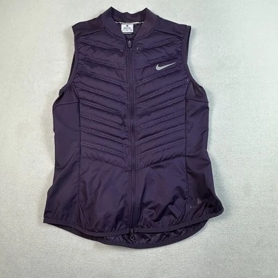 Nike Aeroloft Running Vest Womens Small Purple 800 Down Fill Reflective Pockets - Image 1 of 4