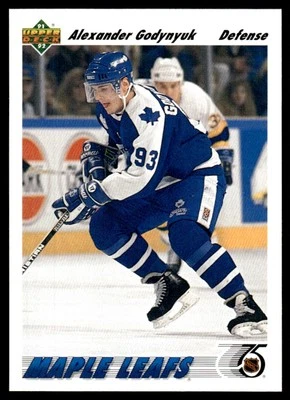 1991-92 Upper Deck Alexander Godynyuk Rookie Toronto Maple Leafs #466 - Image 1 of 2