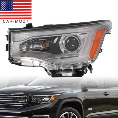 Driver Left Side Headlights Assembly For 2019-2017 GMC Acadia W/LED DRL - Imagem 1 de 4