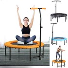 40" Trampoline Rebounder Workout Adjustable Handle Adult Jumper Fitness