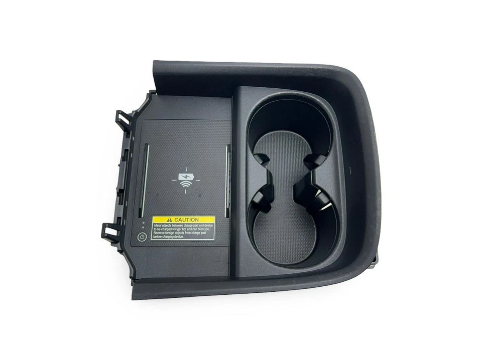 Держатель чашки на центральную консоль 2023-2025 Honda HR-V с беспроводным зарядным устройством черный - Изображение 1 из 4