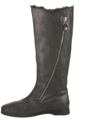 Jimmy Choo Botas de Montar Forradas de Piel Negras Moto Diseñador Silencioso Lujo Talla 39 Foto 1 de 4