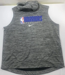 Golden State Warriors Nike NBA Team Issued Shooting Sleeveless Hoodie Size XXLT - Picture 1 of 7