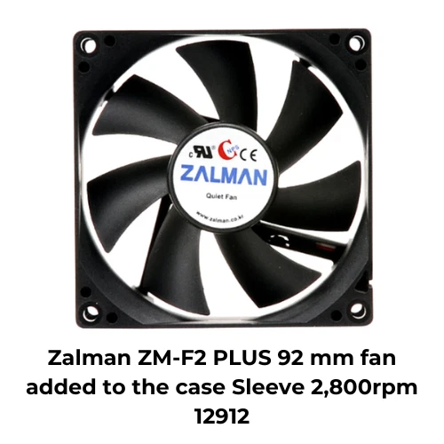 Zalman ZM-F2 PLUS 92 mm fan added to the case Sleeve 2,800rpm 12912 - Image 1 of 1