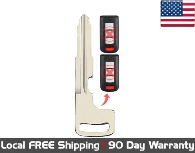 1x Novo Chaveiro de Substituição Controle Remoto Sem Cortes Lâmina de Inserção Para Mitsubishi Selecionado - Imagem 1 de 4