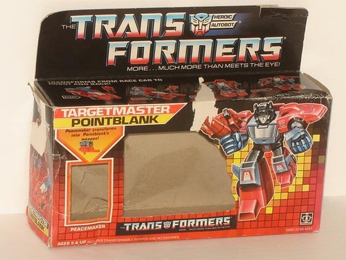 G1 TRANSFORMER AUTOBOT TARGETMASTER POINTBLANK EMPTY BOX LOT # 1 ...