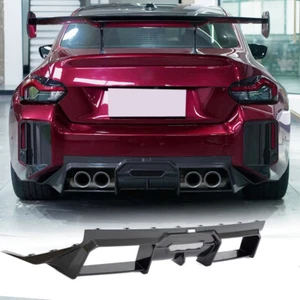 Alerón labial difusor parachoques trasero carbono seco apto para BMW G87 M2 cupé 2022-2024 - Imagen 1 de 13