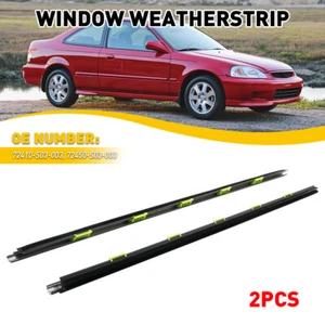 Left & Right Door Window Weather Molding Replacement For 1996-2000 Honda Civic - Foto 1 di 10