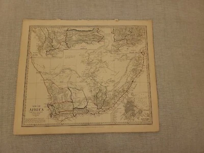 大型 1846 年南非地图/查尔斯·奈特地图集的卡佩敦地图。  — 第 1/4 张图片