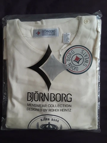 RARE VINTAGE COLLECTIBLE 1980S BJORN BORG BEIGE TENNIS SWEATSHIRT MEN SM NWT Cover