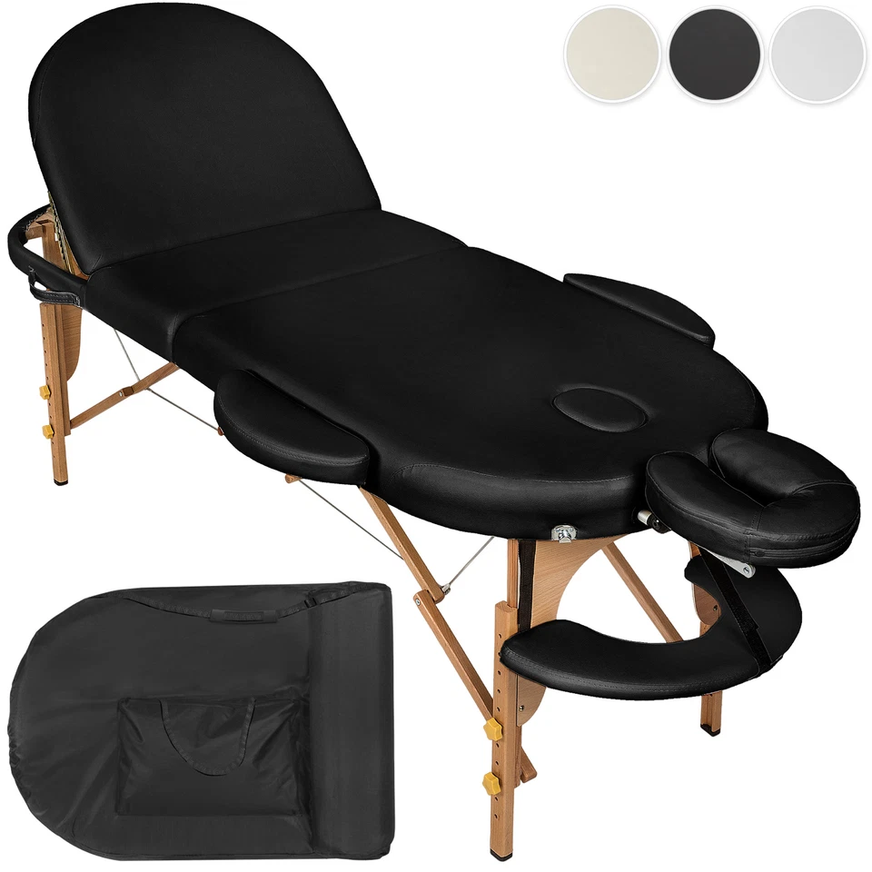 Lettino massaggio tavolo panca ovale 3 zone pieghevole + borsa trasporto - Immagine 1 di 1