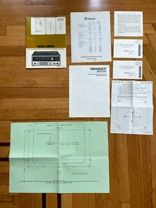 Lot Vtg McIntosh MAC 1900 Stereo Receiver Paperwork Owners Manual Schematics + - Picture 1 of 13