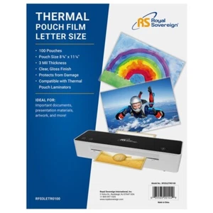 10pack 3mil Royal Sovereign Thermal Laminating Pouches, Letter Size, 1000 Sheets - Picture 1 of 2