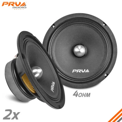 2x PRV Audio 8MR500-4 BULLET Car Audio 8" Midrange Speakers 4 Ohm 1000W Package