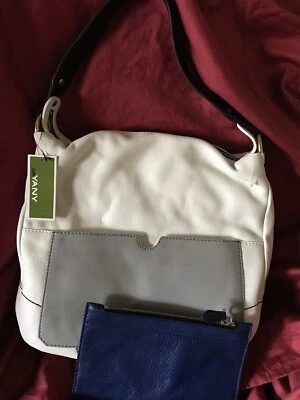 ORYANY COLORBLOCK  OFF WHITE BLACK HANDLE  TOTE HOBO  SHOULDER BAG NEW - Image 1 of 2