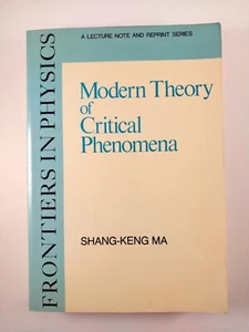 Modern Theory of Critical Phenomena by Shang-keng Ma (1982, Trade Paperback) - Imagen 1 de 5
