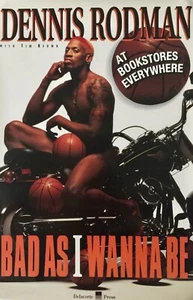 DENNIS RODMAN BAD AS I WANNA BE ORIGINAL BOOK PROMO POSTER 36" X 24" ROLLED - Picture 1 of 1