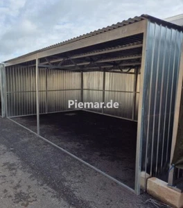 Blechgarage Carport 6x6m Garage KFZ Lager Überdachung | Piemar.de | 25959!! - Bild 1 von 6