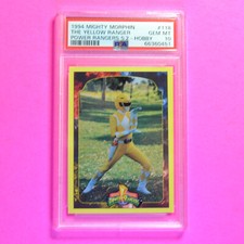 1994 Mighty Morphin Power Rangers, Series 2 #118 YELLOW RANGER, PSA 10 GEM MINT
