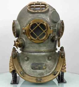 18" Diving Divers Helmet U.S Navy Mark V Deep Sea Antique Scuba Vintage =Gift - Picture 1 of 9