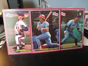 George Brett Tom Seavers Pete Rose 1984 Donruss Action All-Stars Jumbo Cards (3)