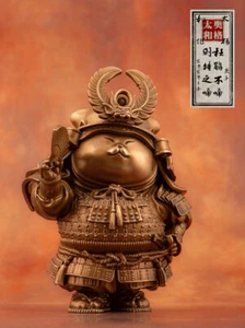 China bronze hand casting japan warrior statue netsuke collectable art ornament - Picture 1 of 7
