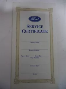 Ford V-8 Service Certificate - Picture 1 of 5