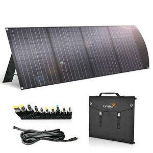 120W Foldable Solar Panel Mono Charger Power Station with Kickstand for Camping - Picture 1 of 6