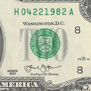 April 22 1982 Birthday Date Note Fancy Serial Number One Dollar Bill - Picture 1 of 11
