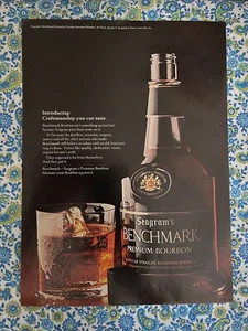 Seagram’s Benchmark Premium Bourbon 1969 Print Ad - Picture 1 of 6