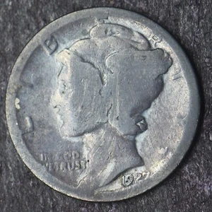 1927-D "Dark Toned" Mercury Silver Dime 10C - COINGIANTS - - Picture 1 of 2
