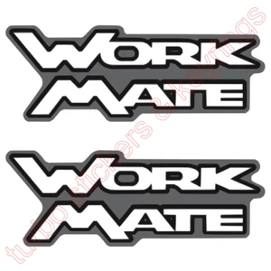 2x WORK MATE VINYL STICKER TOYOTA HILUX LANDCRUISER DOOR TRUCK UTE 120MM x 45MM - Picture 1 of 2