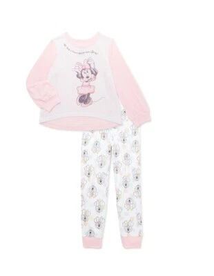 Toddler Girls Long Sleeve Pajama Set Disney Minnie Mouse 2-Piece Size: 7-8 - Image 1 of 3