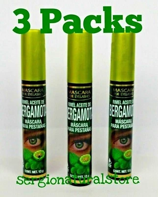 3 Packs Mascara Bergamota Rimel Oil Black Aceite Waterproof Strengthening - Image 1 of 4