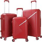 20/24/28" ABS Hard Shell Travel Suitcase Cabin 4 Wheels Luggage Set TSA Lock UK