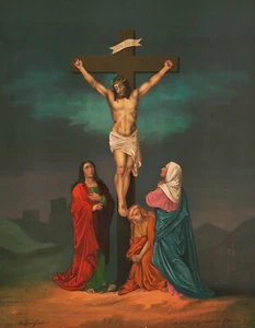 14449.Decor Poster print.Room wall art design.Jesus Crucifixion.Christ bible - Picture 1 of 1