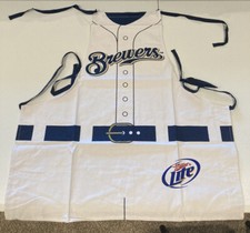 Milwaukee Brewers Baseball Grilling Apron Miller Lite Beer Promo SGA NEW