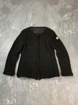 Moncler Maglione Tricot Alla Coreana Womens Knit Jacket Wool Alpaca Acrylic Sz L - Image 1 of 4