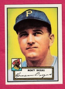 1952 Topps Reprint # 12 Romanus Basgall - Pittsburgh Pirates